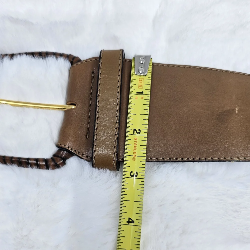 Pellateri vintage Italy brown leather belt small